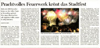 Feuerwerk zum Stadtfest Netzschkau Vogtland Sachsen